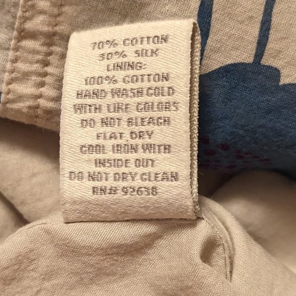 Fossil Patterned Skirt Blue and Yellow - Picture 7 of 7